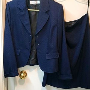 Tahari navy suit by Arthur S. Levine